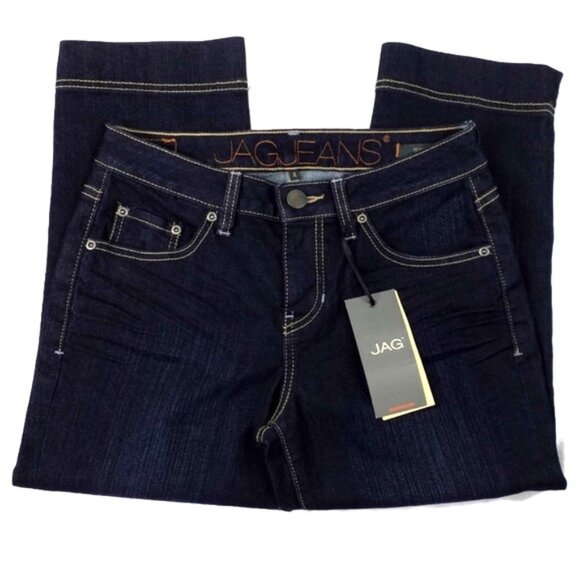 Jag Jeans Dark Wash Classic Fit Cropped Denim Capri Jeans Womens Size 4 NWT - Picture 4 of 12